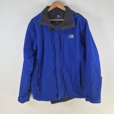 Karrimor mens windbreaker jacket size M blue long sleeve zip hooded 123038
