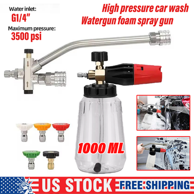 #ad 1L Multi Functional Foam Dual Connector High Pressure Cleaning With 5 Nozzles $19.99