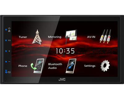 JVC 6,8'' Autoradio Touchscreen Doppel DIN Radio Bluetooth USB Android Spiegelung