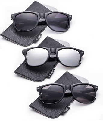 Sunglasses Vintage Retro 80s Frame Unisex with Pouch Multicolor Frame Vintage