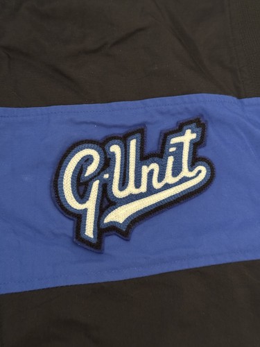 Vintage G Unit Varsity Jacket Blue White Black Snap Button Hip Hop Y2K Size XL - Picture 7 of 19