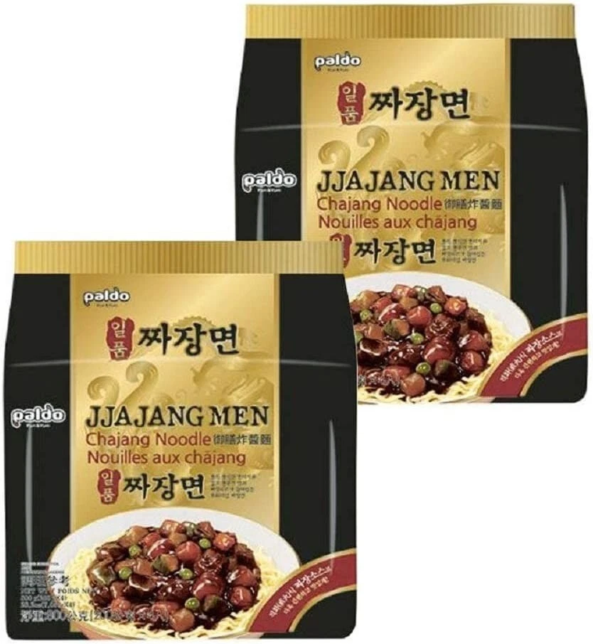 PALDO Korean JjaJangMen Chajang Ramen Jajangmyeon Noodles 200g 8 Packs