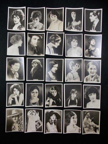 Rothman Cigarette Cards Cinema Stars 1925 Large Complete Set 25