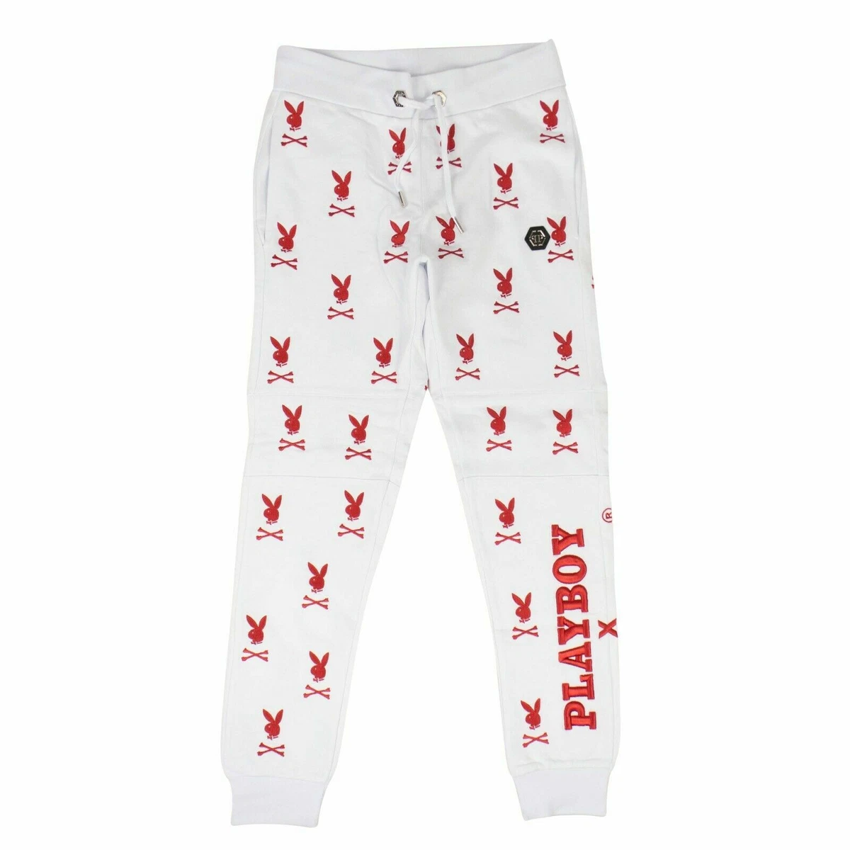 NWT PHILIPP PLEIN x PLAYBOY White Skull Bunny Jogging Sweatpants
