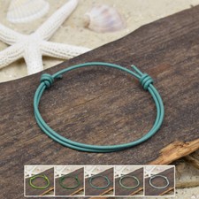 ❦ Armband Fußband ROBBY | Leder | 1,5 mm | Surfer | Verschiebeknoten | 05 ❦