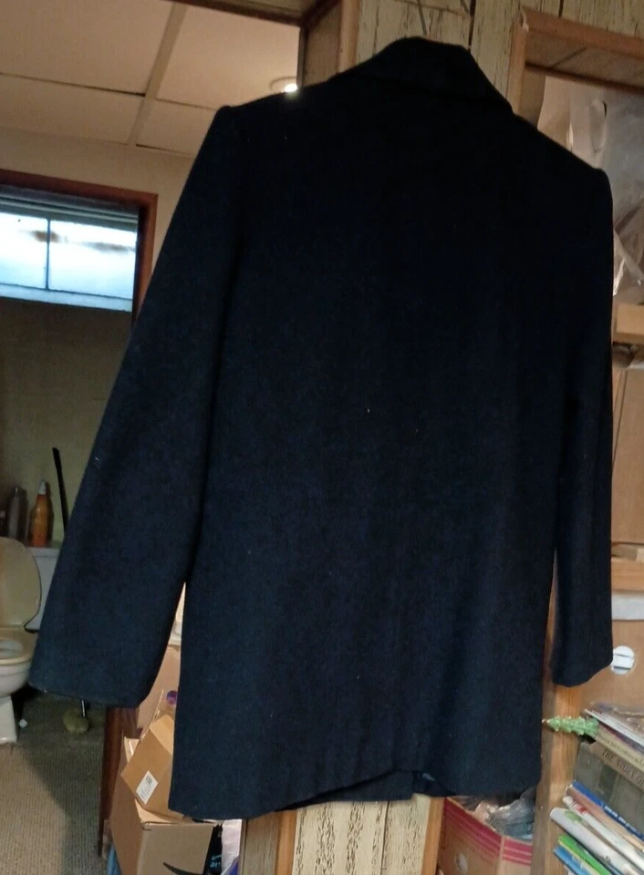 Abrigo DonnyBrook Azul Marino Lana Guisante Talla 6P Forrado Estilo Marinero Cadera Foto 2 de 4