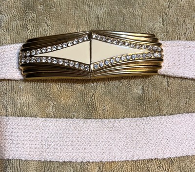 St. John Gold Tone Stretch Belt Vintage St John Gold Toned Stretchy Coil Belt with  main image 3