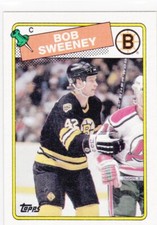 88/89 TOPPS..BOB SWEENEY..NRMT..CARD # 134..BRUINS..FREE COMBINED SHIPPING