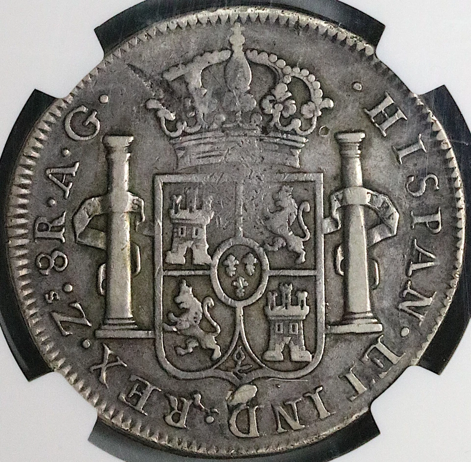 1820-Zs NGC VF 25 Mexico 8 Reales Zacatecas War Independence Coin (24070705C) - Image 4 of 4