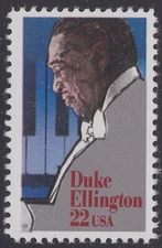 US 2211 Performing Arts Duke Ellington 22c single MNH 1986