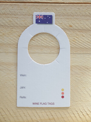 Weinflaschenanhänger / Wine Flags - Australien - 30 Anhänger