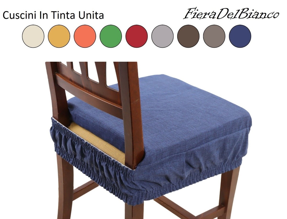 Cuscini Sedie Imbottiti A Forma Di Cuore - Set 6 Pezzi Grigio Con Elastici Per Cucina O Sala Da Pranzo - Foto 13