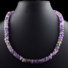 Awesome Massive 386.00 Cts Purple Amethyst Beaded Necklace VK 14  E602