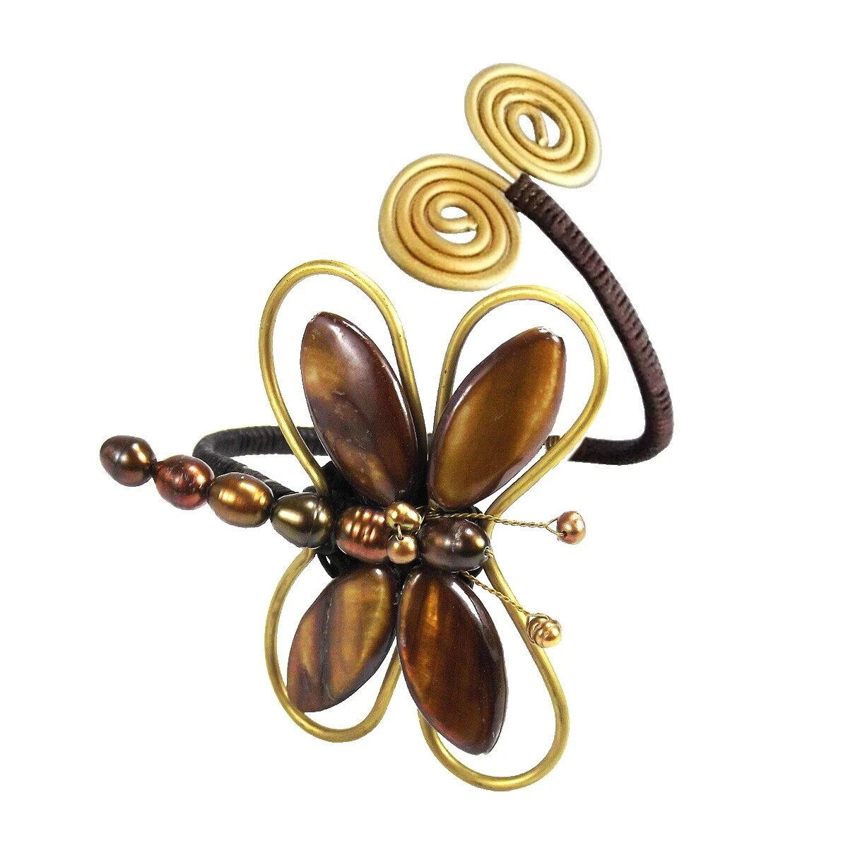 Joyería de Moda De Latón Cáscara Marrón