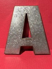 Artminds Rustic Farm Galvanized Metal Letter A 8  New