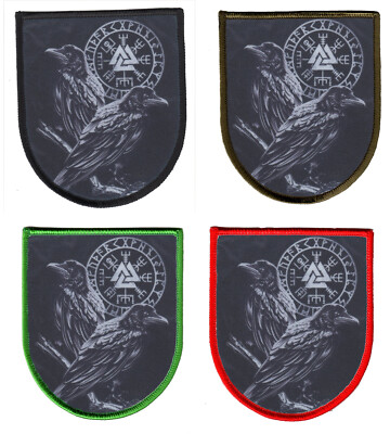 Hugin und Munin Wappen''Aufnäher/Patch'' Mythologie/Norden/Viking/Raben/Raven/Odin