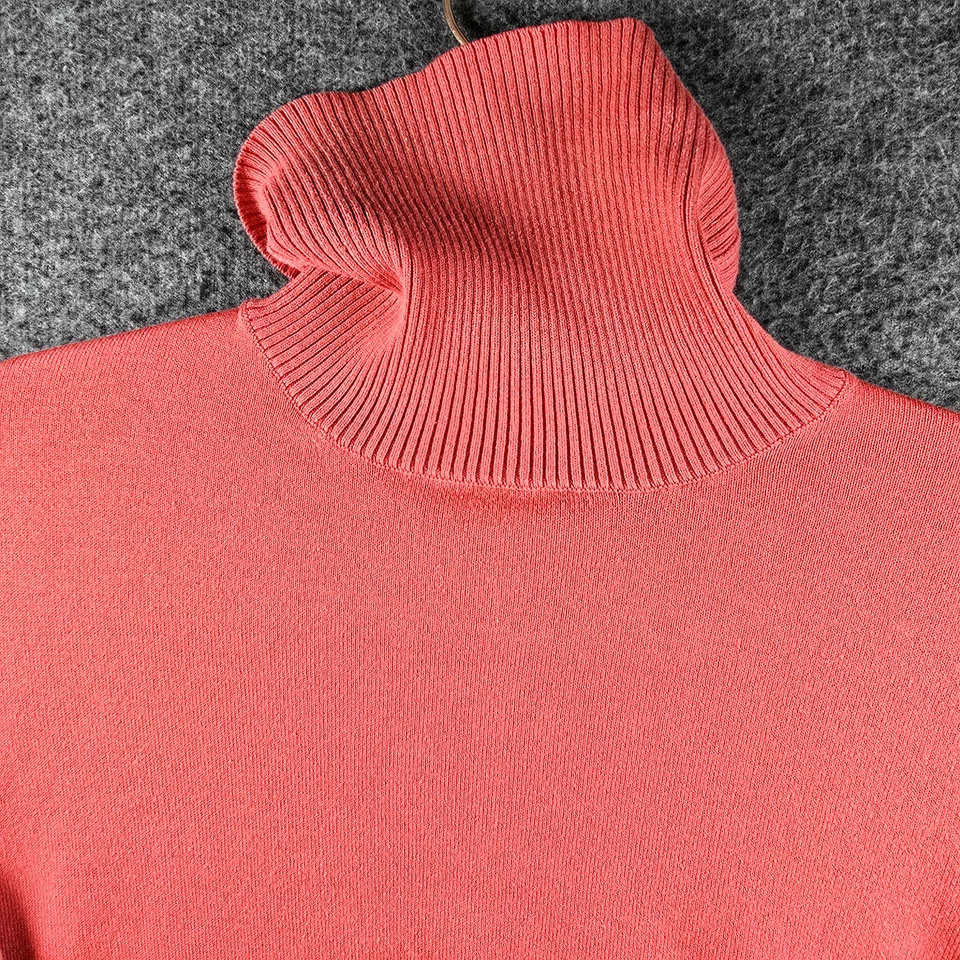 Vintage L.L. Bean Sweater Women's Size L Red Turtleneck - Image 4 of 4