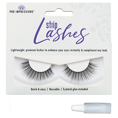 Pro Impressions - Premium 3D Silk Volume Strip Lashes - SL034 (False Eyelashes)