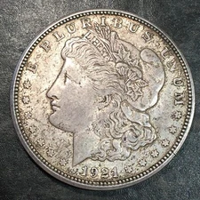 1921-D Morgan Silver Dollar - High Quality Scans #Q628