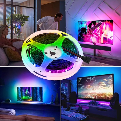 5M RGB 2835 Waterproof 300 LED Strip light SMD 24 Key US Remote 12V Colorful Kit - Picture 2 of 12