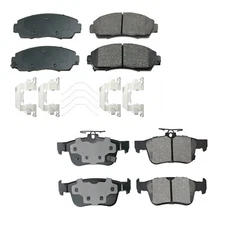 Akebono ProAct Ultra Front and Rear Ceramic Brake Pad Set Kit for Acura RDX 2.0