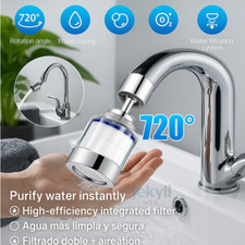 720 Rotatable Filter Universal Faucet Sprayer Head Flexible Tap Extender Adapter