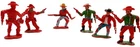 Vintage 1960's Marx 60mm Ser. 1 Warriors of the World American Cowboys x6
