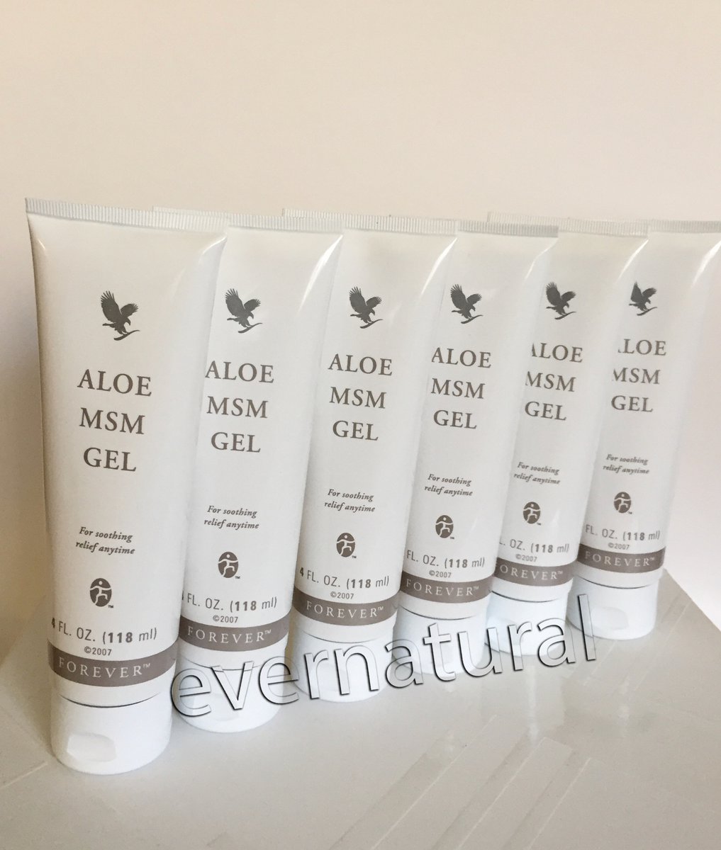 BULK of 6 tubes FOREVER ALOE VERA MSM Gel - Relief Pain & Joints Arthritis  4 oz