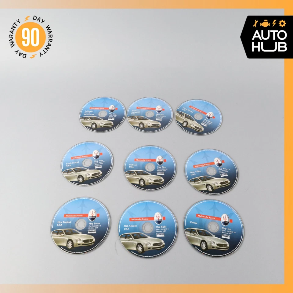 2005 Maserati Quattroporte M139 Comand GPS Map Navigation Disc Set OEM - Image 3 of 4