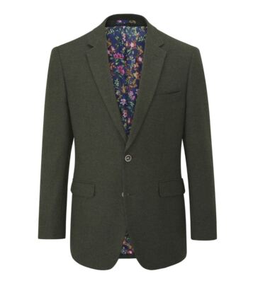 Skopes Jude Anzug Tailored Fit Sakko für Herren in olivgrün Tweed 36 - 62