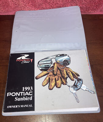 93 1993 Pontiac Sunbird owners manual GM With Cover Ships FREE