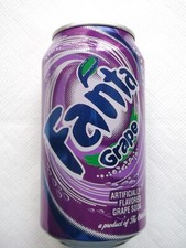 FANTA GRAPE 2008 USA empty can 355ml top opened