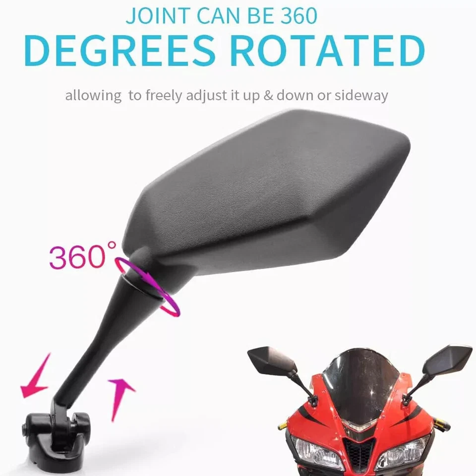 Motorcycle Rearview Mirrors For Kawasaki Ninja ZX6R 1995-2023 Ninja 250R 98-2012 - Изображение 4 из 4