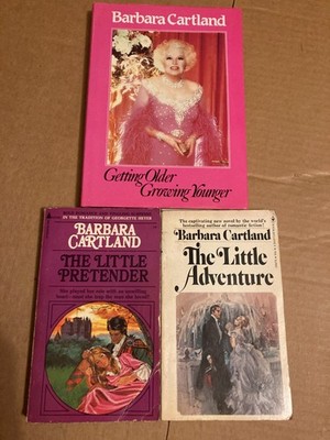 Barbara Cartland Lot of 3 W/Getting Older, Growing Younger Hardcover & 2 PB's