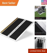 Lightweight 3FT Non-Slip Wheelchair Ramp for 3-9 Inch Steps - Safe Accessibility