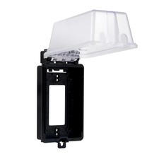 Weatherproof Outdoor Electrical Outlet Cover Single Gang Box Lockable Design