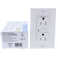 Eaton TRSGF15W White 5-15R GFCI Self-Test Tamper Resistant Outlet Receptacle 15A