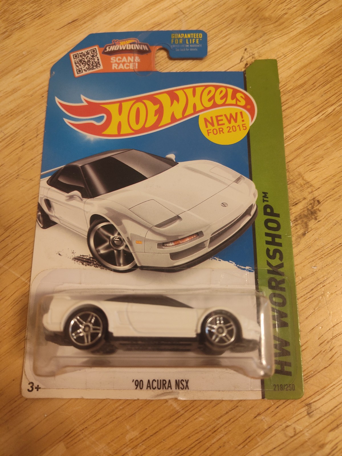 Hot Wheels 90 Acura NSX White New #218 HW Workshop 2015 CFL28