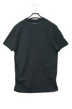 PRADA Back Triangle Tag V-Neck Cotton Short S...