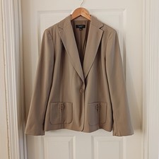 Talbots Blazer 12L Beige With Pockets Career Work Profesional