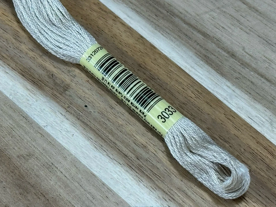 ✅6 Boxes ✅NEW ✅DMC 25 EMBROIDERY FLOSS ✅MOULINE ✅FRANCE ✅COTTON ✅#3033 ✅ Beige - Image 3 of 4