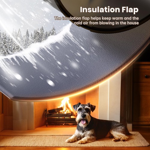 3-Flap Dog Door, Medium Doggy Doggie Door for Wall, Never Rust Plastic Wall D... - Picture 2 of 8