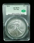 2024 S$1 American Silver Eagle CAC MS70 #7425