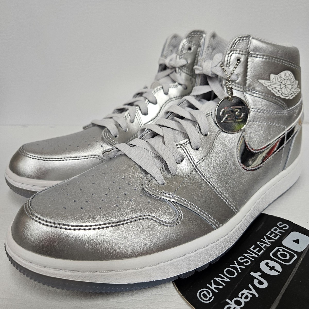 エアジョーダン1ハイ G NRG 8.5 シルバー Nike Air Jordan 1 High Golf NRG Metallic Silver FD6815 001 Men's