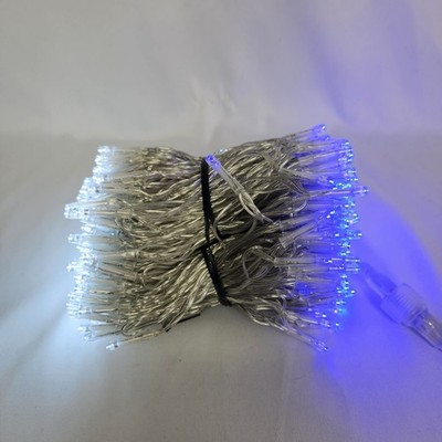 Blue White 500 LED Christmas String Lights 164ft Lights 8 Twinkle Modes