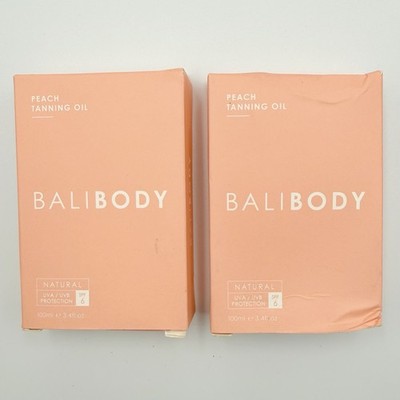 Lot of 2 BALI BODY Peach Tanning Oil SPF 6 UVA UVB Protection 3.4 Fl Oz SEALED
