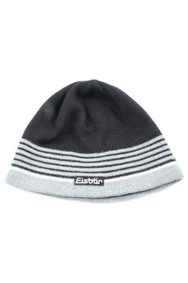 EISBäR Strickmütze Damen Mütze Gr. DE 52 schwarz-hellgrau Casual-Look