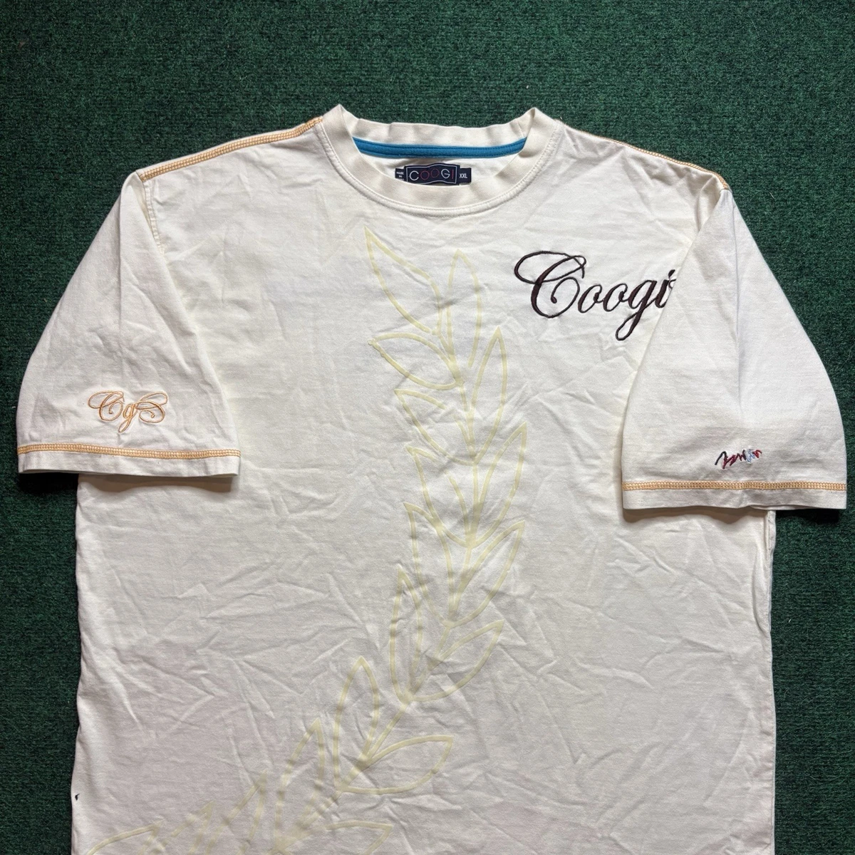 デザイン最高⭐︎COOGI センターロゴ刺繍Tシャツ ビッグロゴ 白 希少XL COOGI Size 2XL Shirts for Men for sale | eBay