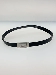 Authentique ceinture GUCCI taille 75 30 noir logo G boucle cuir femme mode