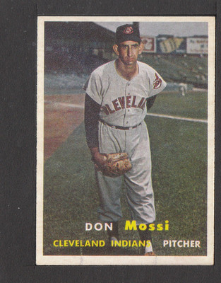 1957 Topps #8 Don Mossi Cleveland Indians ex-mt Set Break